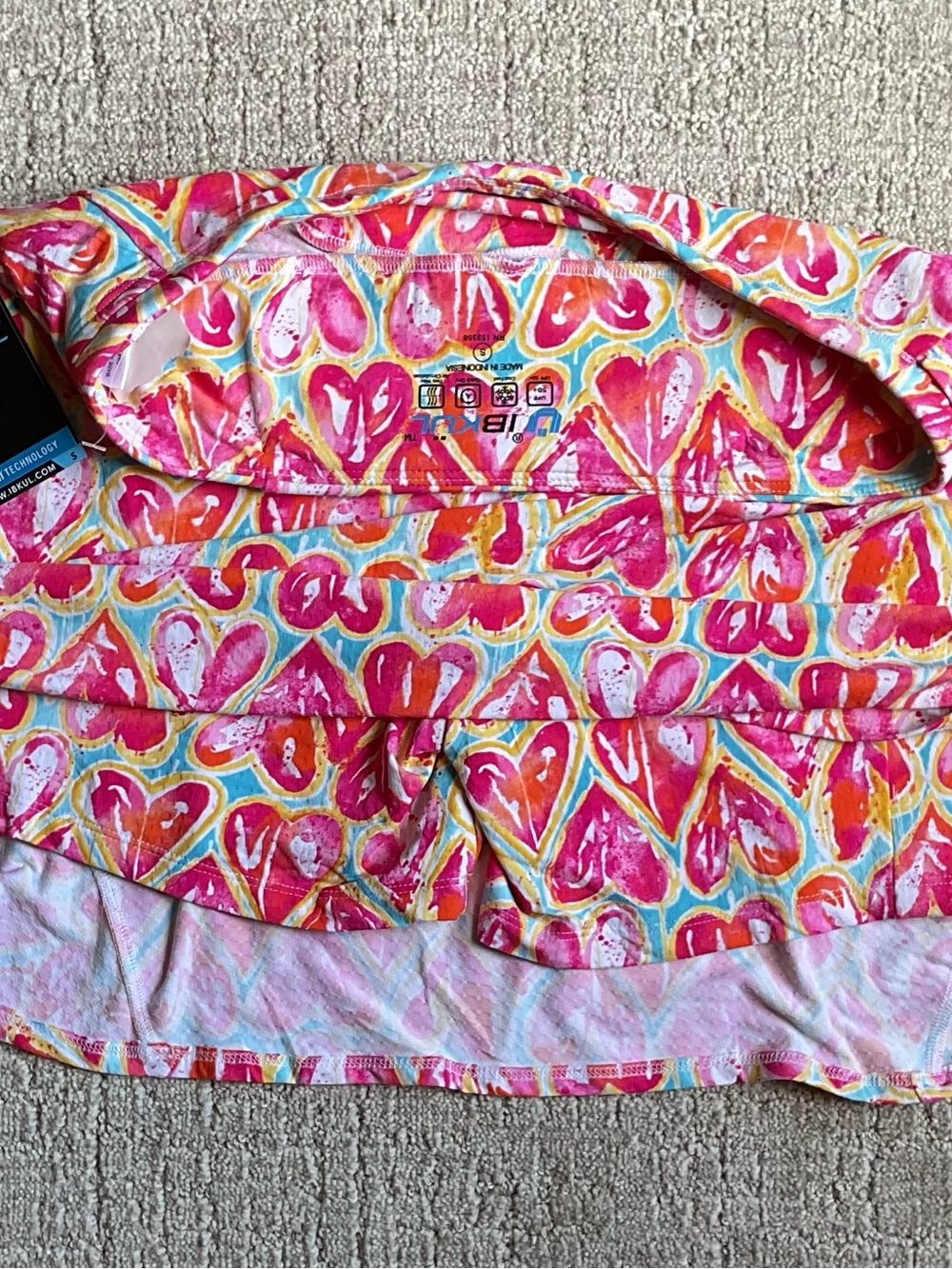IBKUL Women’s Audrey Print Multi-Color Heart Print Skort - - Picture 2 of 2